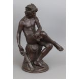 Pierre Marius MONTAGNE (1828-1879) Bronzefigur ¨Merkur¨