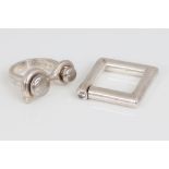 2 moderne Silber Ringe