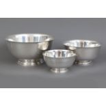 3 ¨PAUL REVERE¨ Silber ¨Punch bowls¨