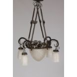 Jugendstil Deckenlampe im Stile EDGAR BRANDT