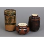 3 japanische Raku-Keramikgefäße