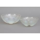 RENÉ LALIQUE (1860-1945), 2 Glasschalen ¨Coquilles¨