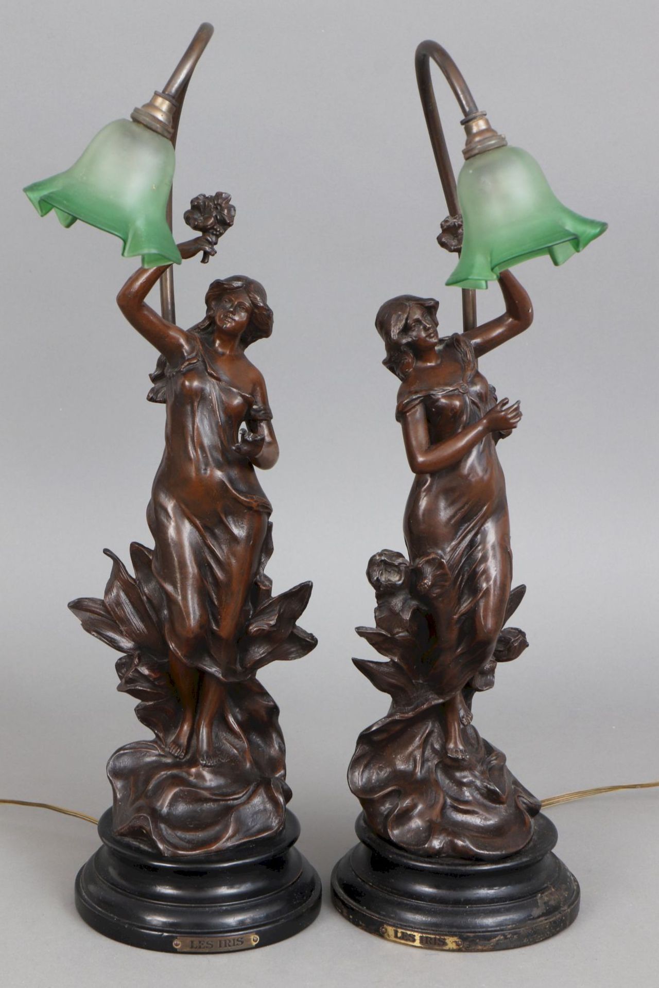 Paar Tischlampen des Art Nouveau