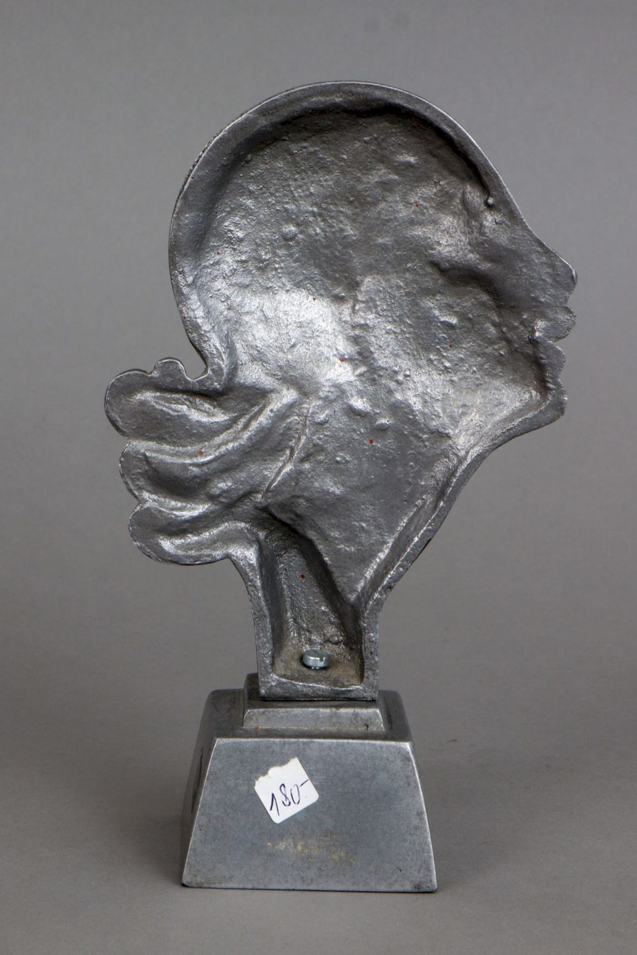 Metall (Aluminium) Büste der 1930er Jahre ¨Profil einer Dame des Art Deco¨ - Image 2 of 3