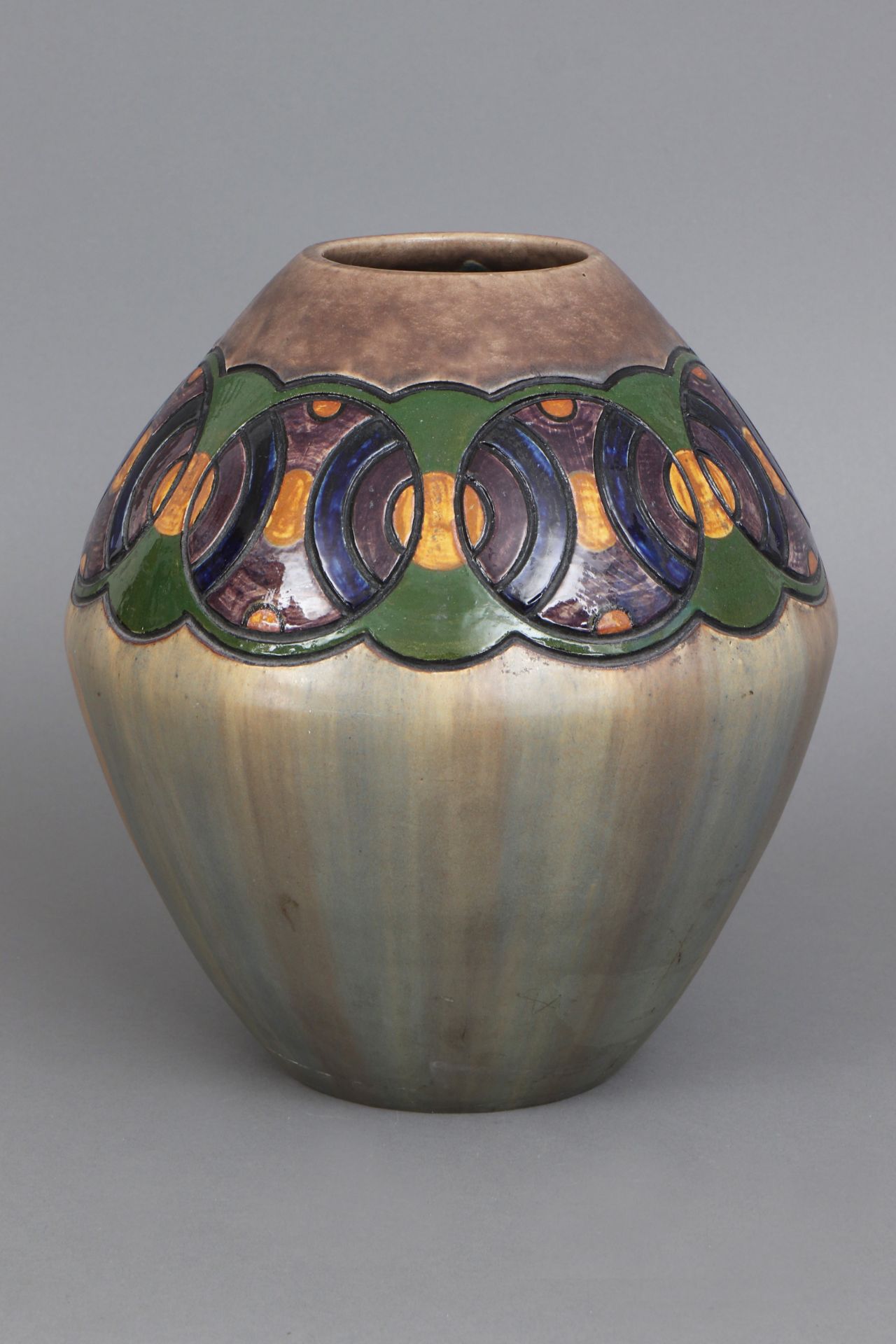 Keramik Vase (wohl LONGWY, Frankreich)
