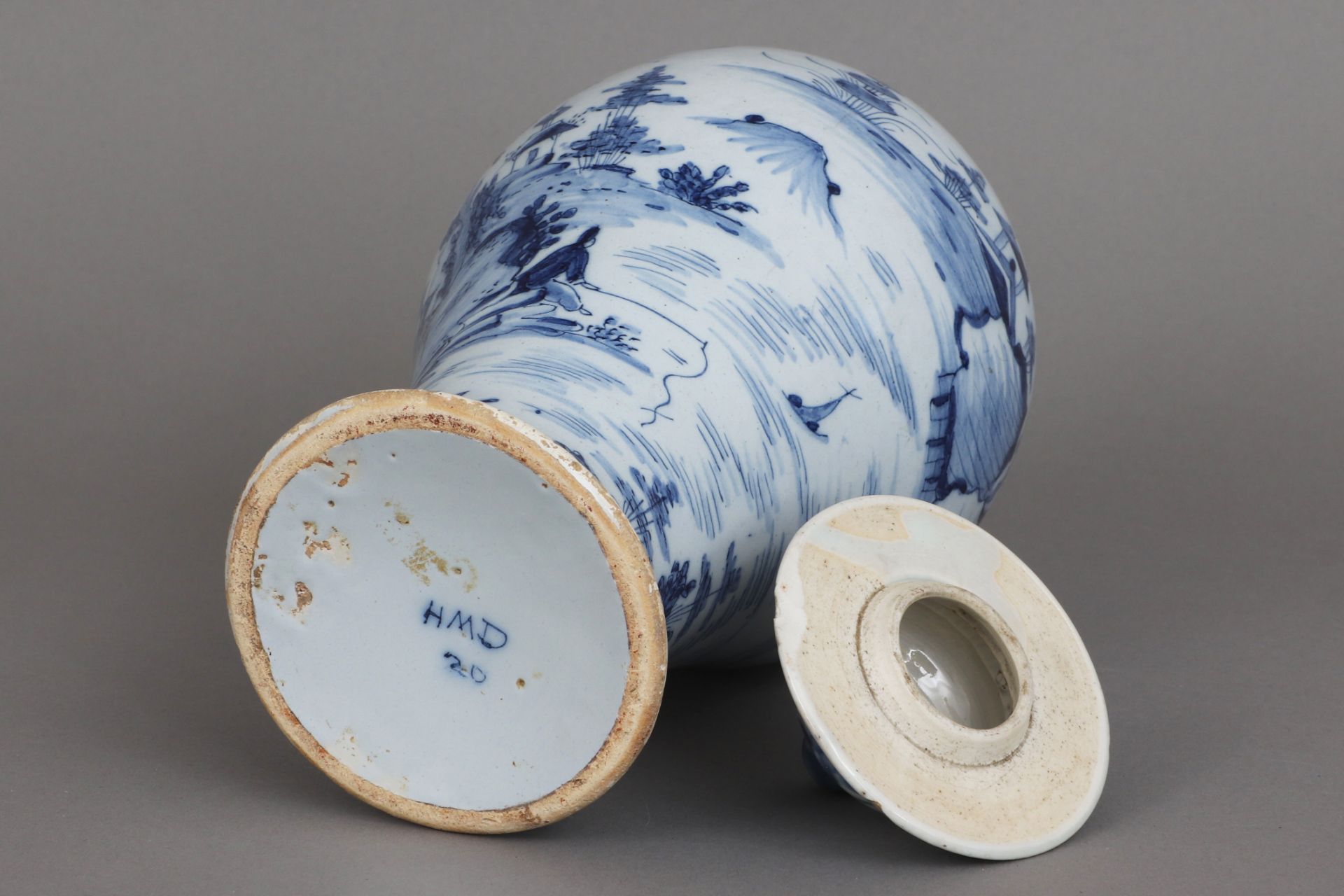 DELFT Fayence Deckelvase ¨à la chinoise¨ - Bild 3 aus 4