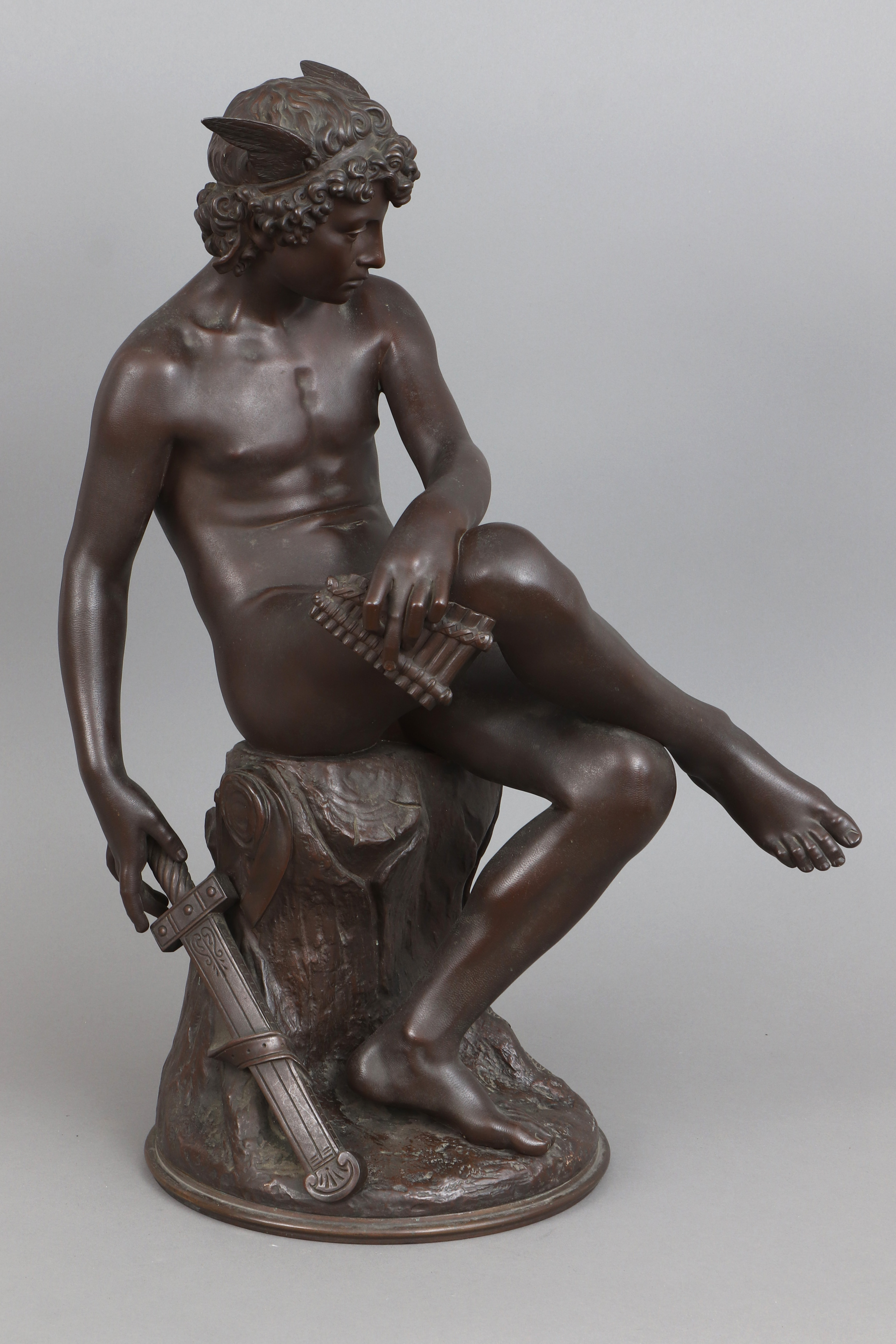 Pierre Marius MONTAGNE (1828-1879) Bronzefigur ¨Merkur¨