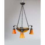 Jugendstil Deckenlampe im Stile DAUM