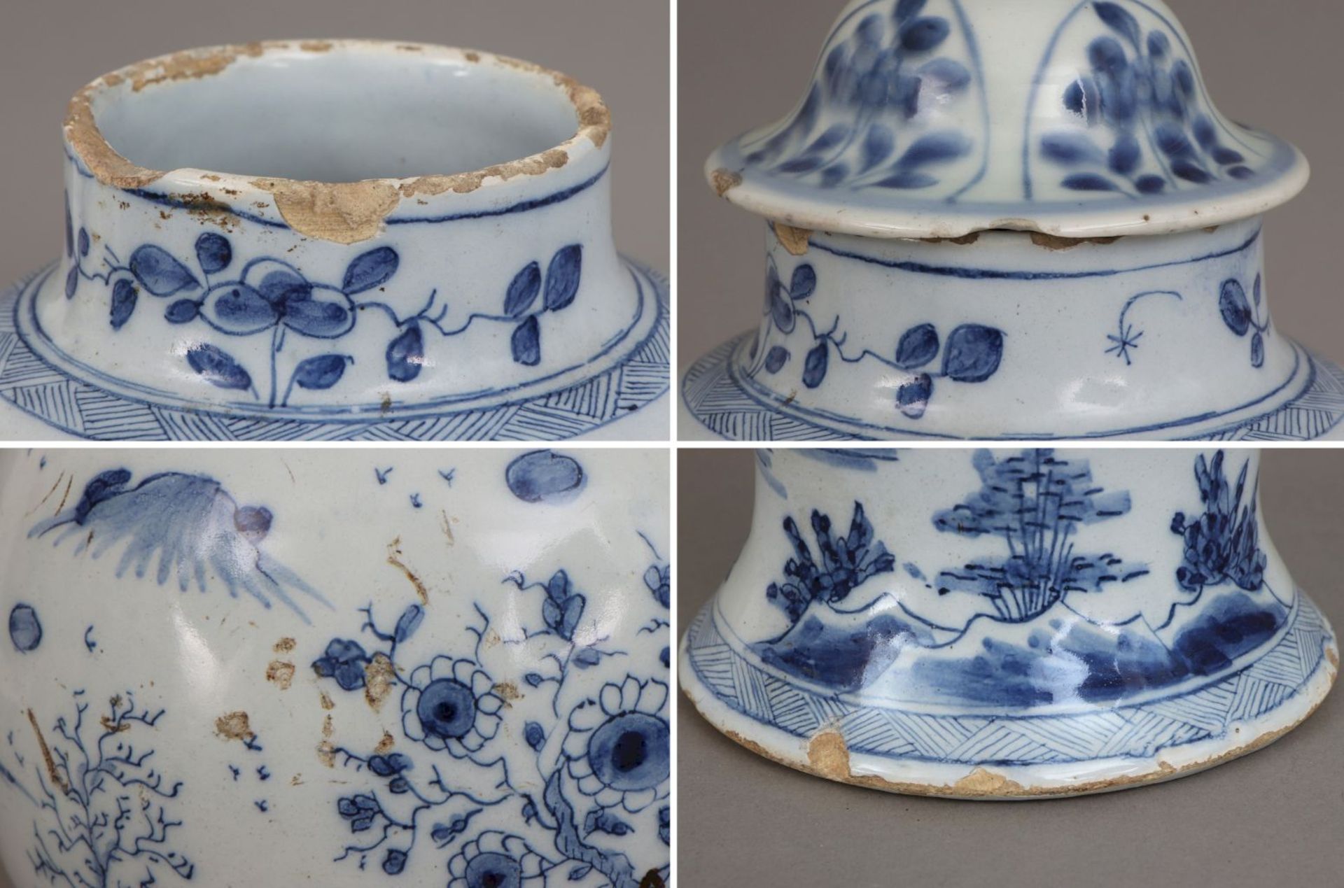 DELFT Fayence Deckelvase ¨à la chinoise¨ - Bild 4 aus 4