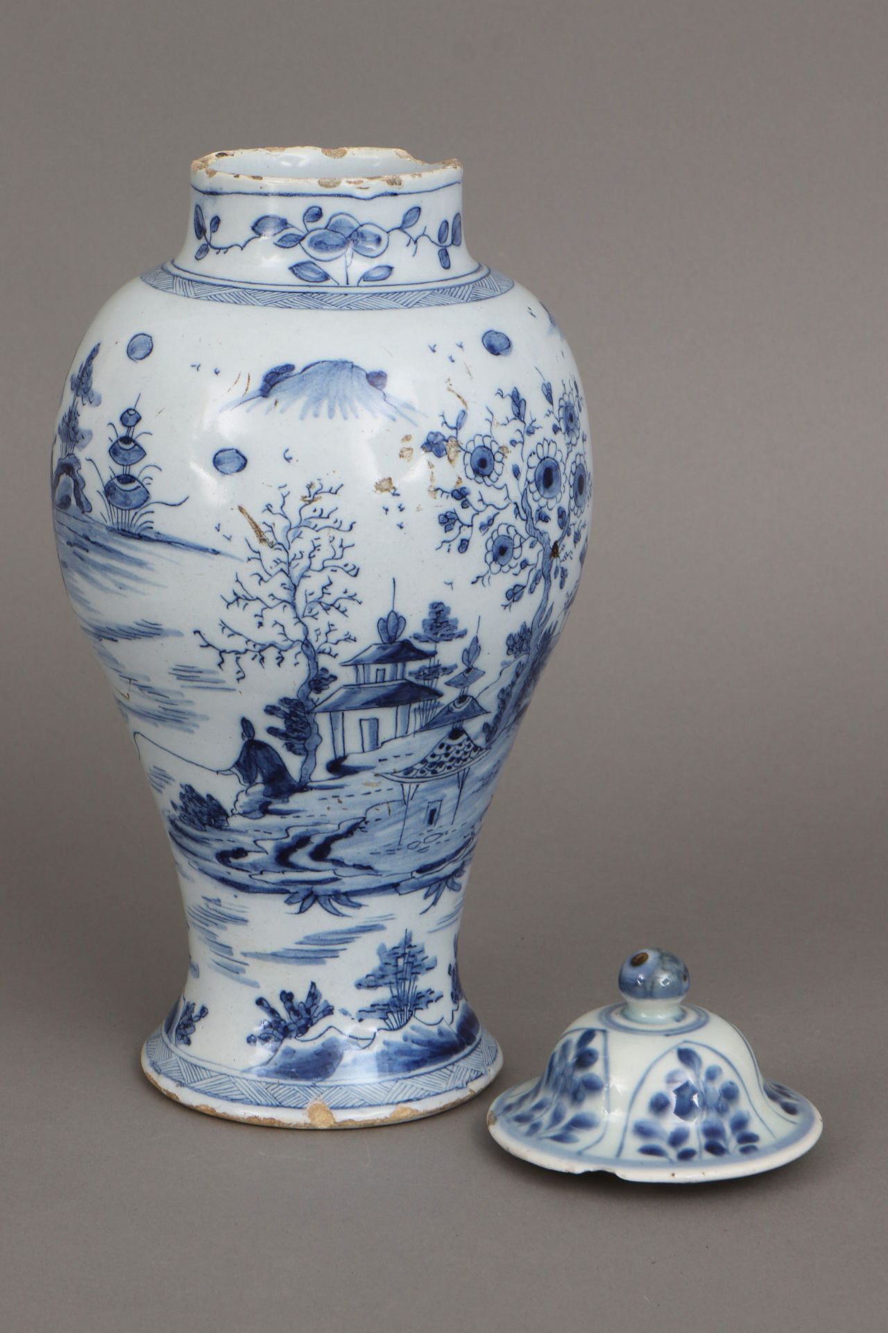 DELFT Fayence Deckelvase ¨à la chinoise¨ - Bild 2 aus 4