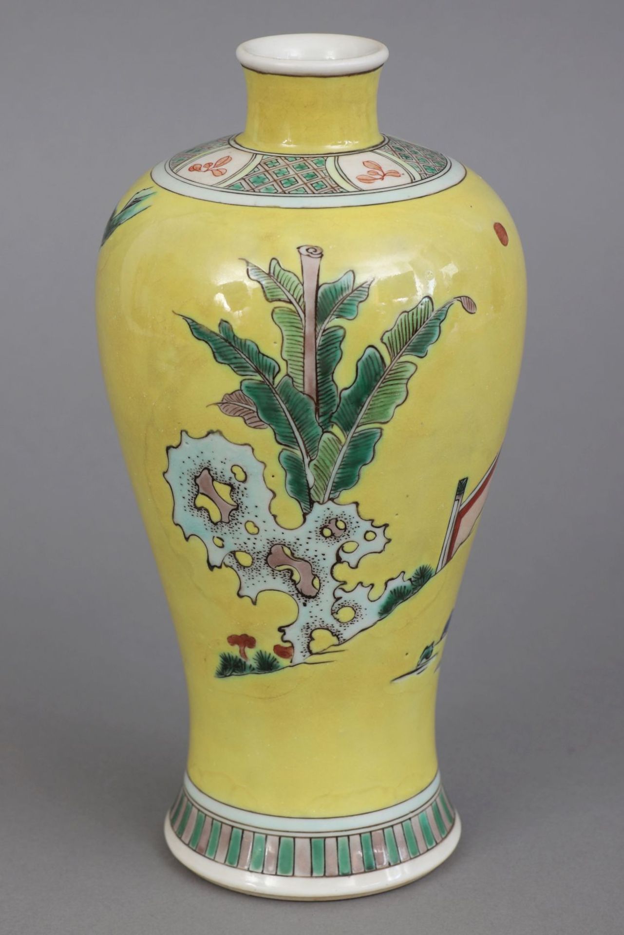 Chinesische ¨famille jaune¨ Porzellanvase - Image 2 of 4