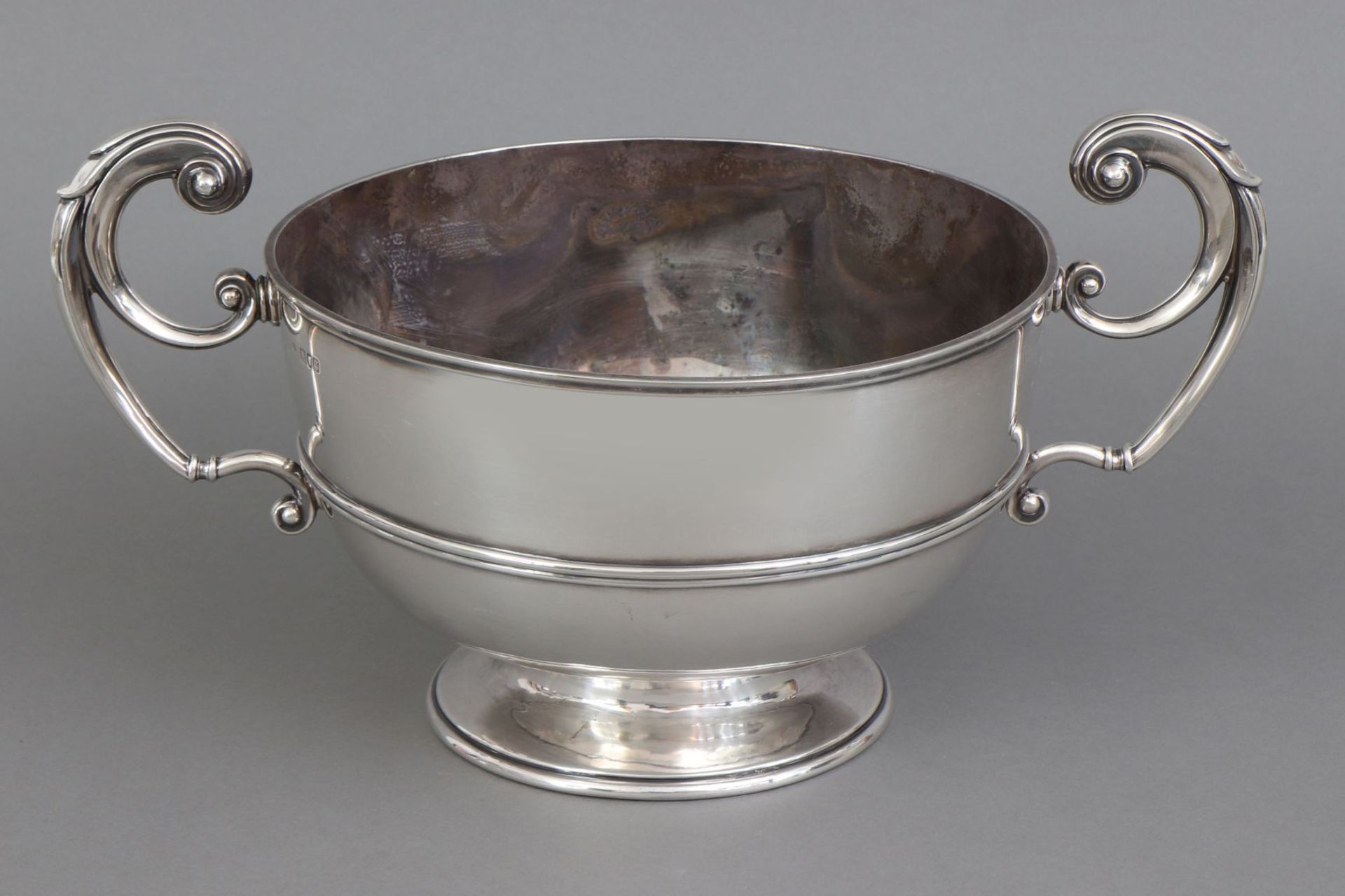 Große englische Silber-Punch bowl