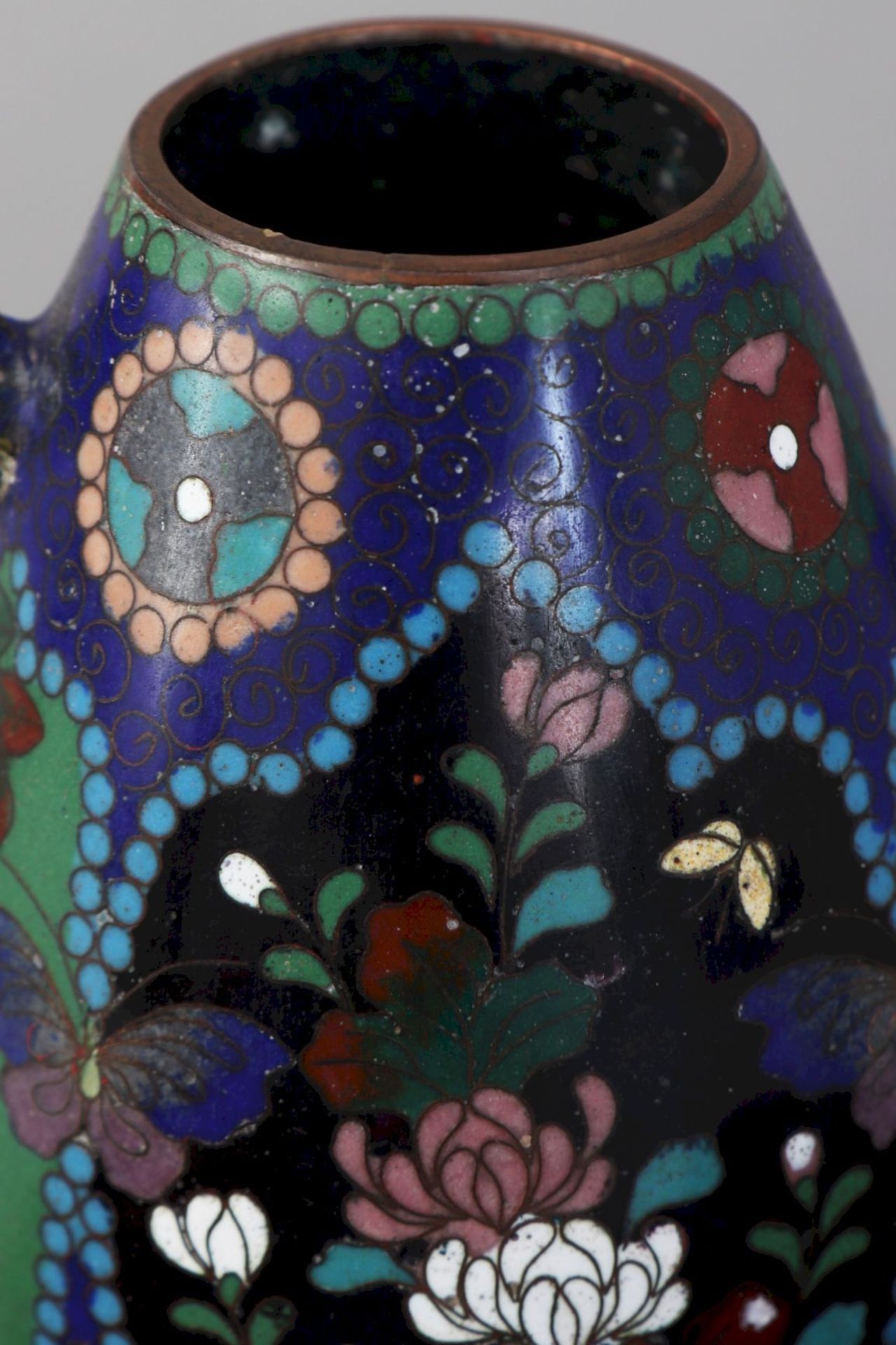 2 asiatische Cloisonné Kännchen - Image 3 of 4