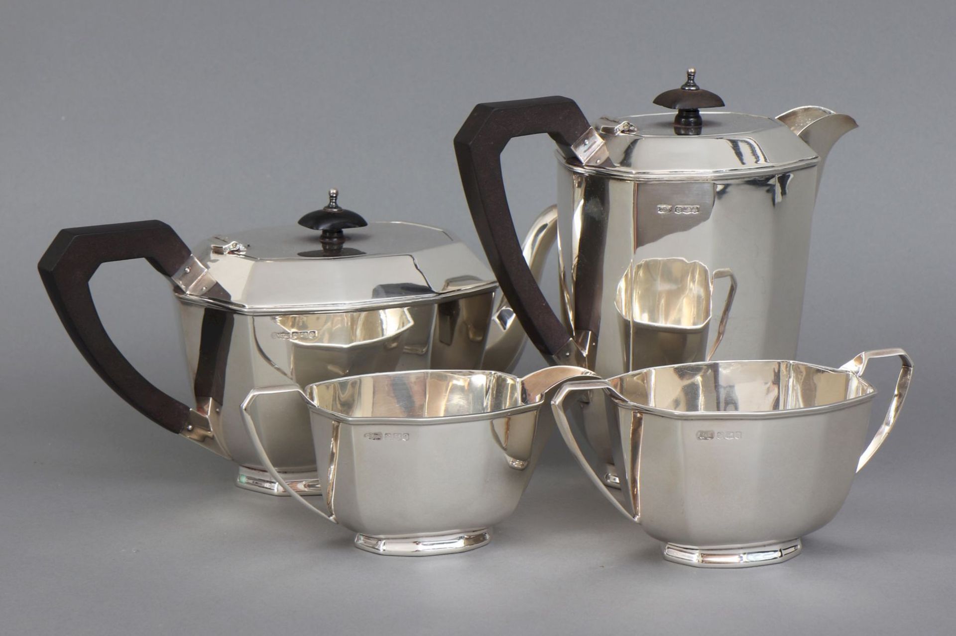 4-teiliges Silber Kaffee- und Teeservice - Bild 2 aus 3
