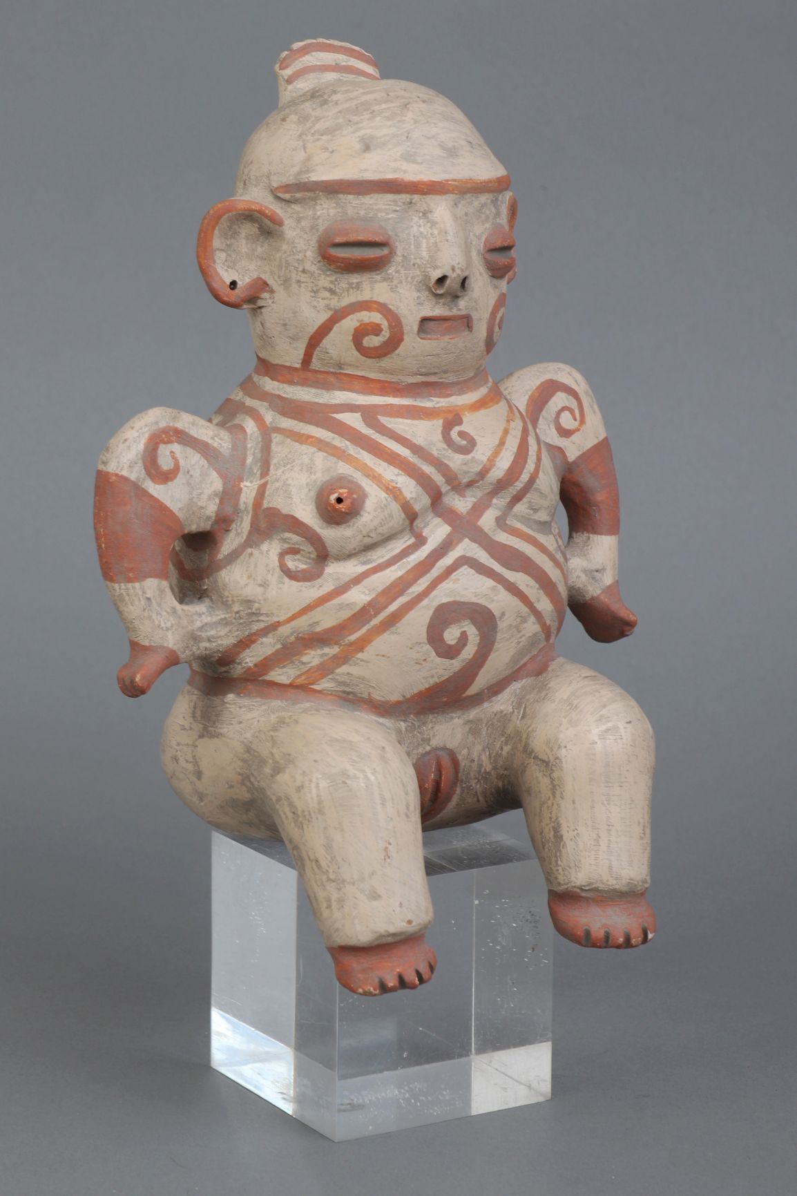 Peruanische Tonfigur im präkolumbianischen Stil ¨Weibliche Ritual-/Ahnenfigur¨