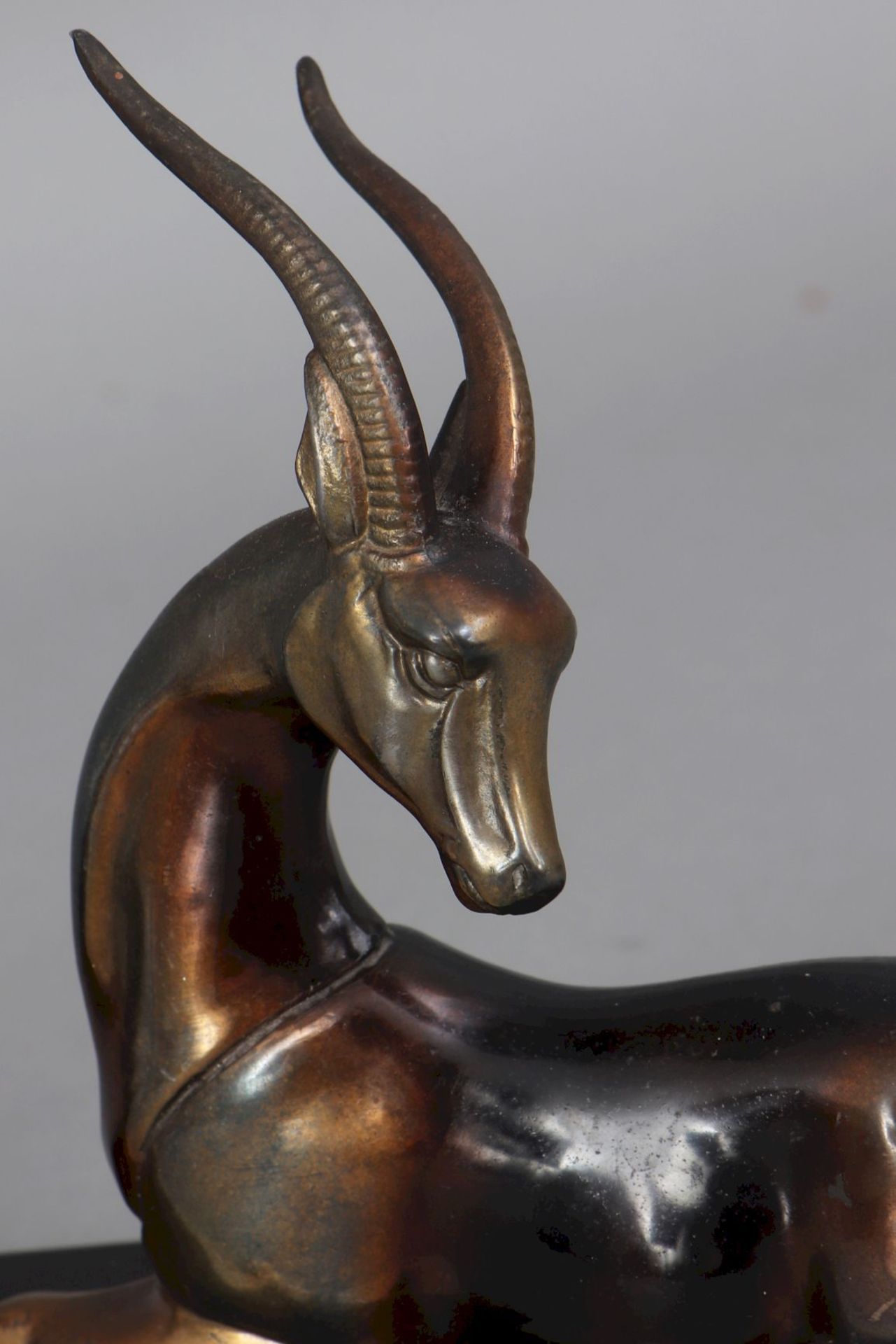 Art Deco Kaminfigur ¨Antilope und Pfau¨ - Image 4 of 4