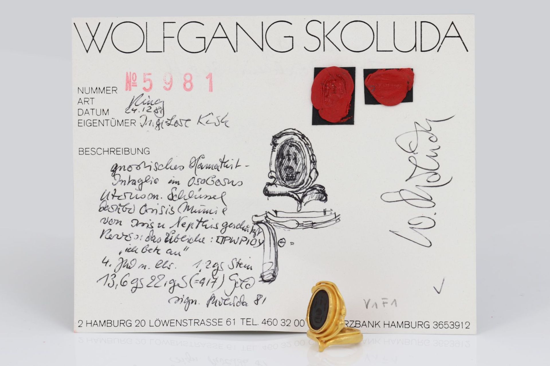 Wolfgang SKOLUDA (1935 Hamburg) Ring - Bild 3 aus 4