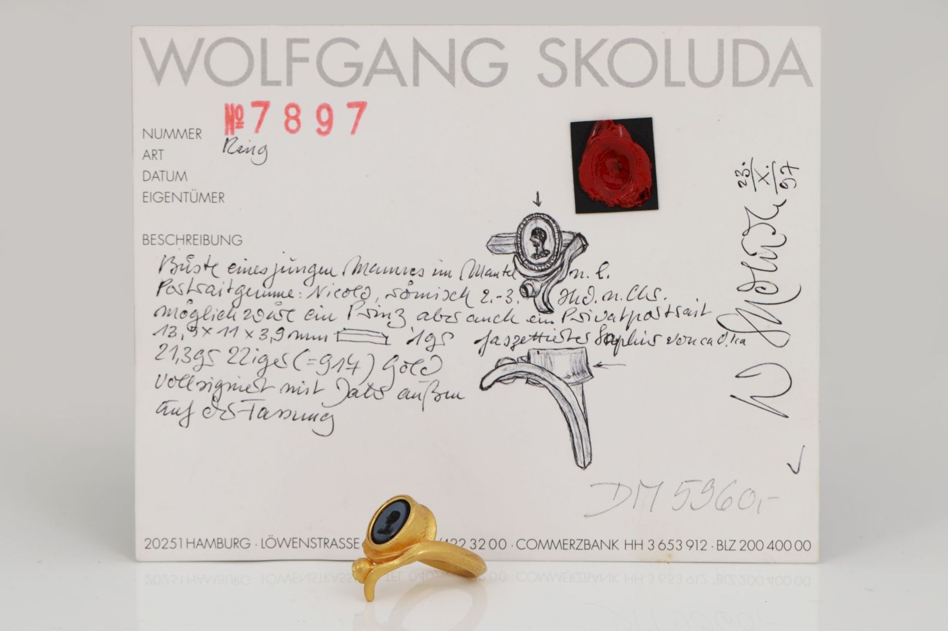 Wolfgang SKOLUDA (1935 Hamburg) Ring - Image 4 of 4