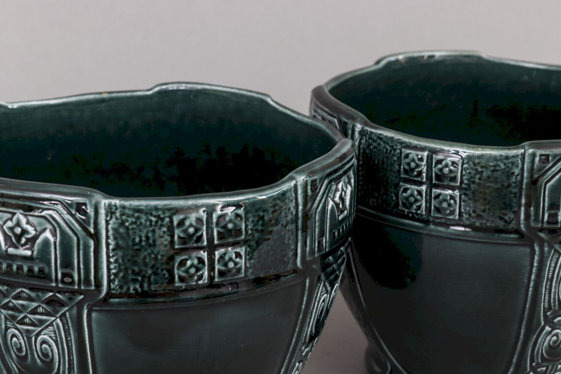 Paar Keramik-Cachepots - Bild 4 aus 5