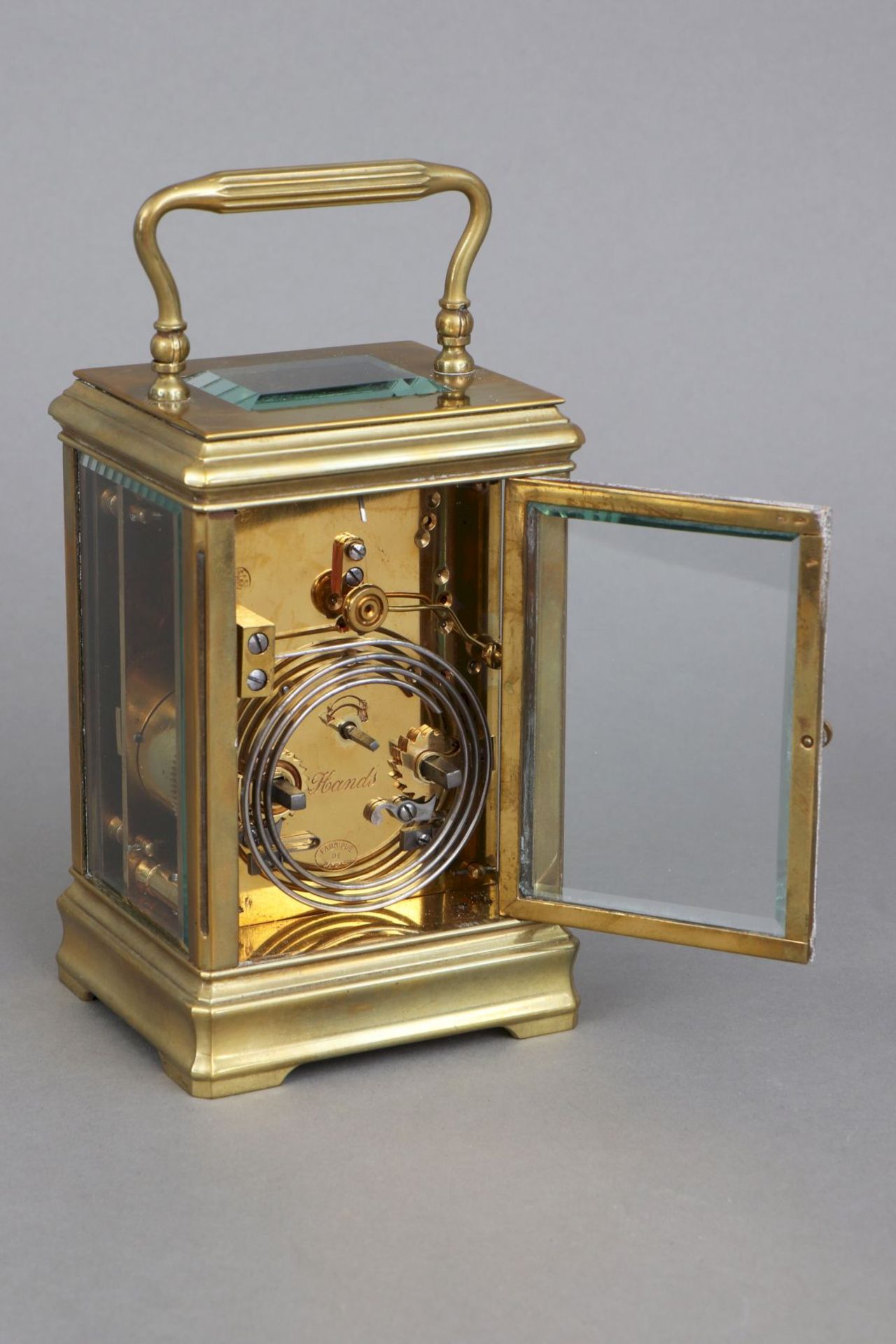 Französische Bracket-clock (Reise-Stutzuhr) - Bild 2 aus 6