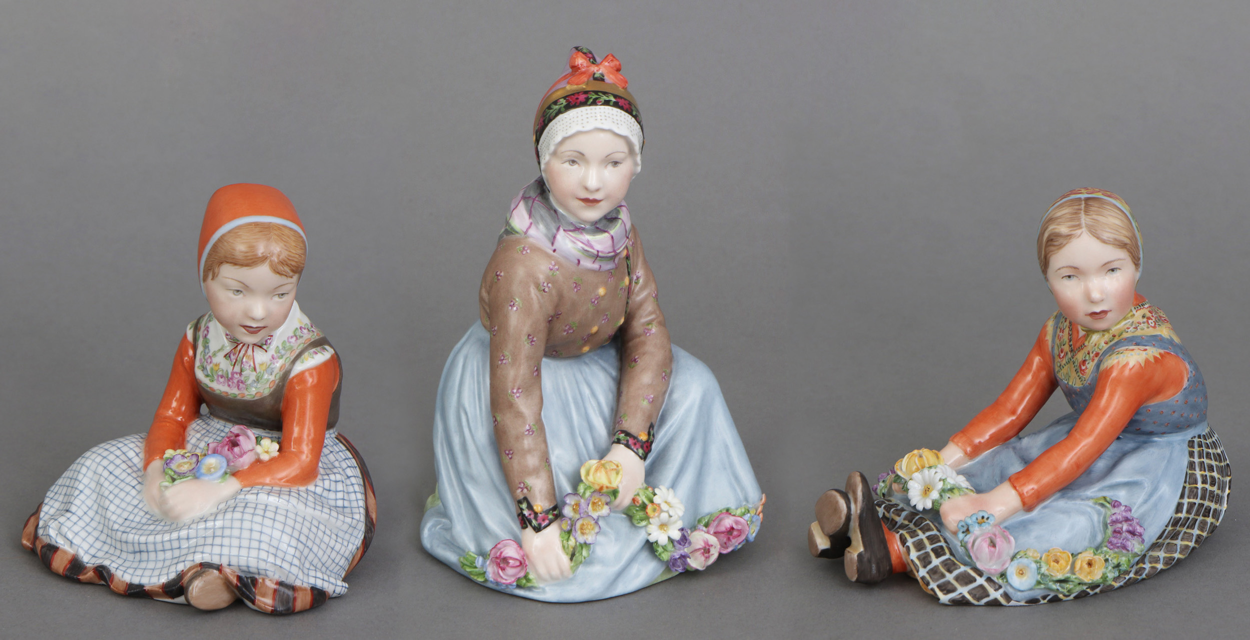3 ROYAL COPENHAGEN Porzellanfiguren ¨Jilland, Fyn und Fano¨