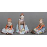 3 ROYAL COPENHAGEN Porzellanfiguren ¨Jilland, Fyn und Fano¨