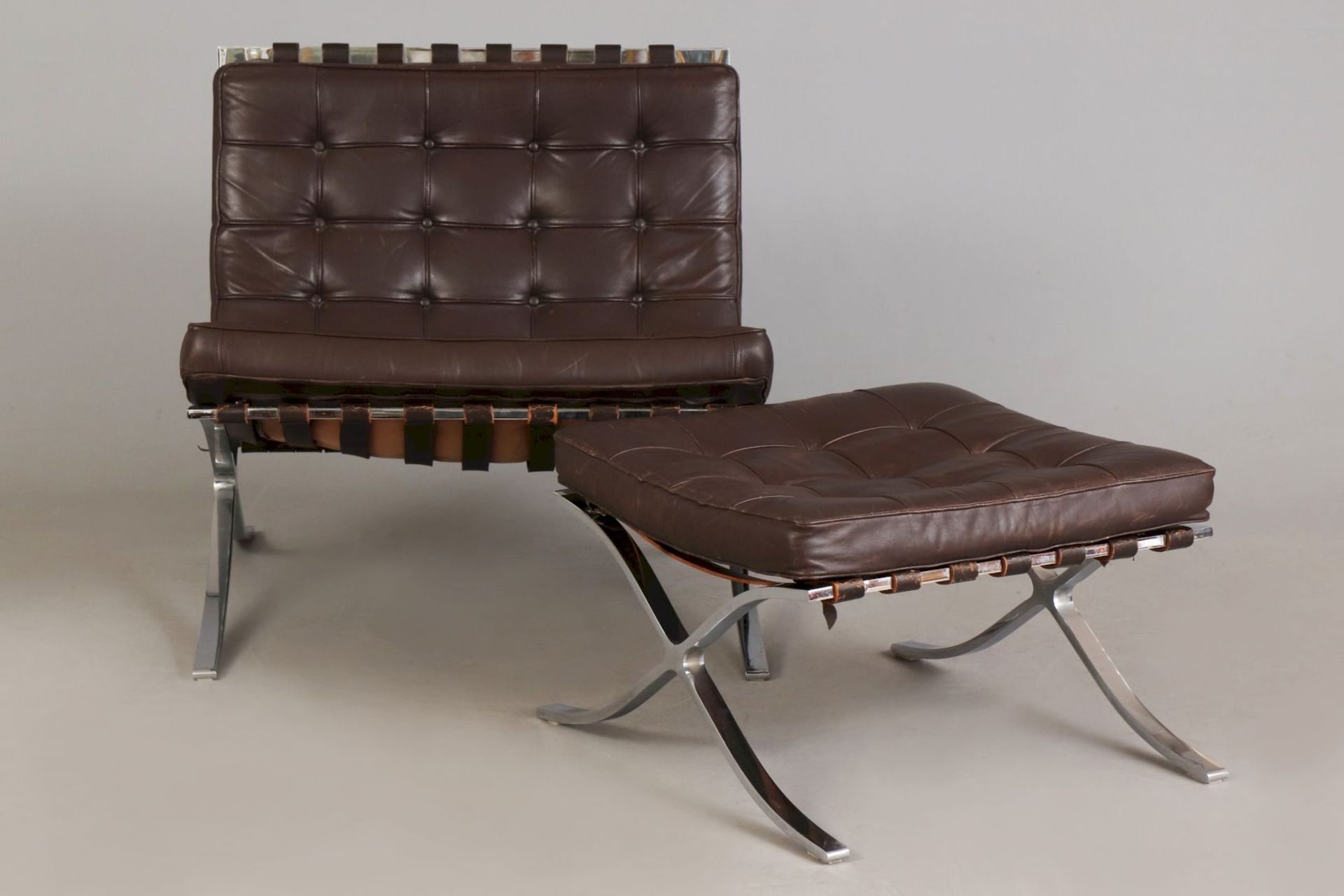 MIES VAN DER ROHE Barcelona Chair mit Ottomane - Image 2 of 5