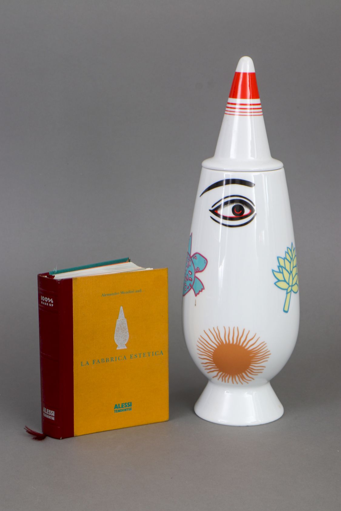 Ettore SOTTSASS für ALESSI, Deckelvase ¨100% Make Up¨