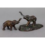 2 Bronze Elefantenfiguren der Jahrhundertwende