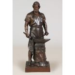 WILHELM ALBERMANN (1835-1913) Bronzefigur ¨Der Schmied von Solingen¨
