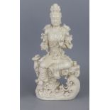 Chinesische Blanc-de-Chine Figur der Guanyin