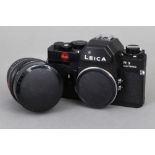 LEICA R3 Electronic Spiegelreflex-Kamera mit Fisheye Elmarit-R (1:2.8/16) Objektiv