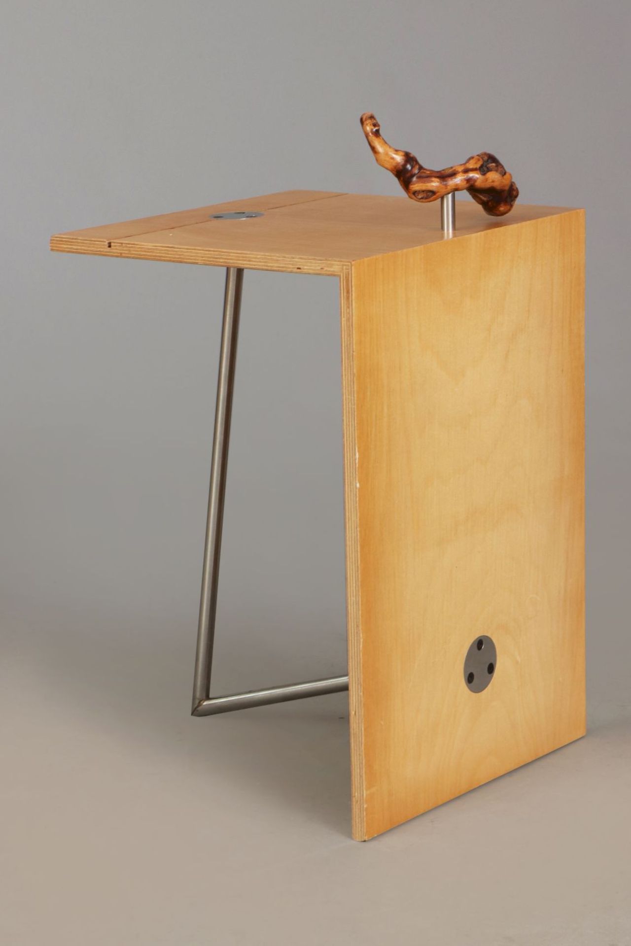 Side-table, Buche und Stahl - Image 2 of 3