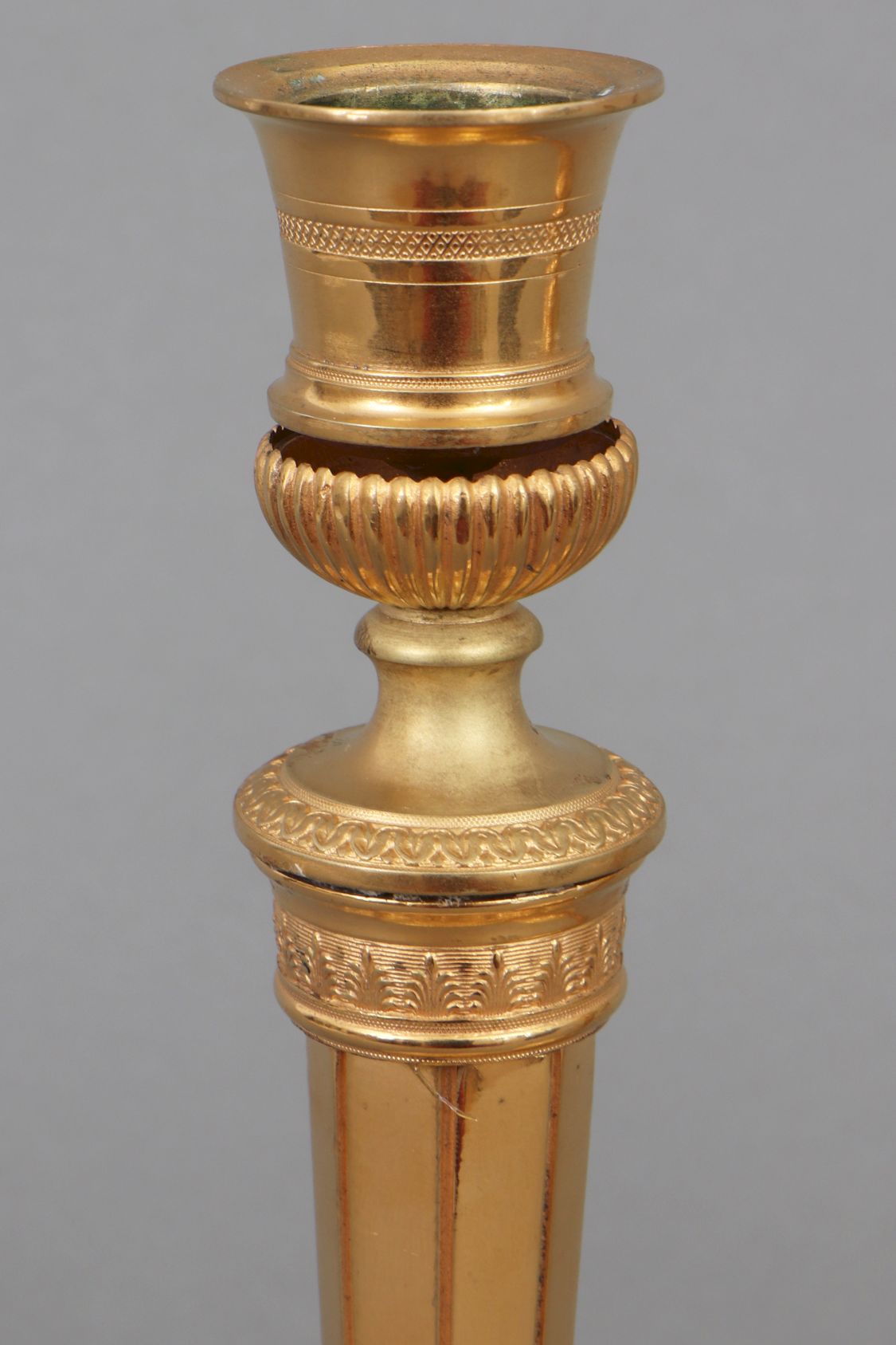 Paar vergoldete Empire Kerzenständer - Image 3 of 3