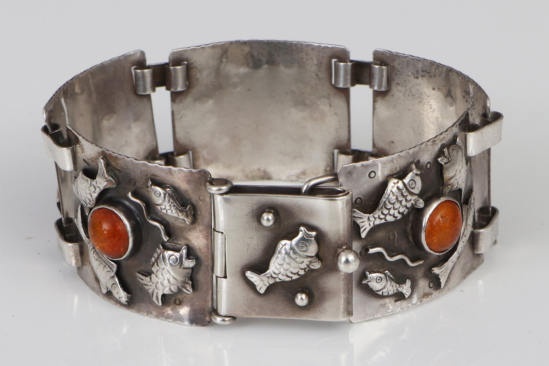 Fischland Silberarmband mit Bernstein