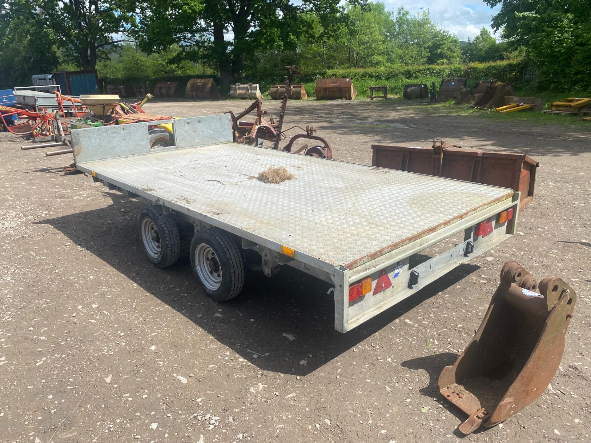 IWMS TWIN AXLE FLAT TRAILER 12FT