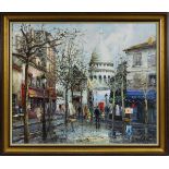 Leiva, Jose Luis, Maler 2. H. 20. Jh., "Place du Tertre, Montmartre", Öl auf Leinwand, re. unt.