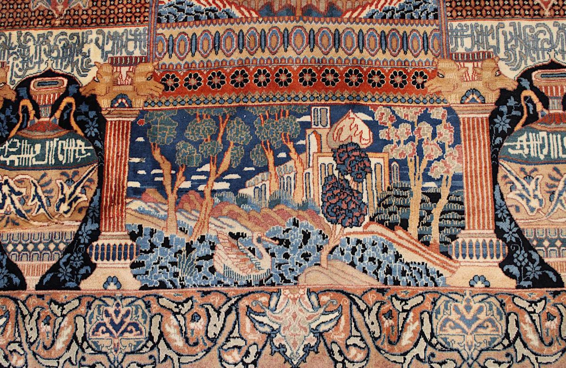 Ausgefallener großer Kaschmar-Teppich, Persien 2. H. 20. Jh., aufwendig gearbeitet, sehr gute - Bild 10 aus 15