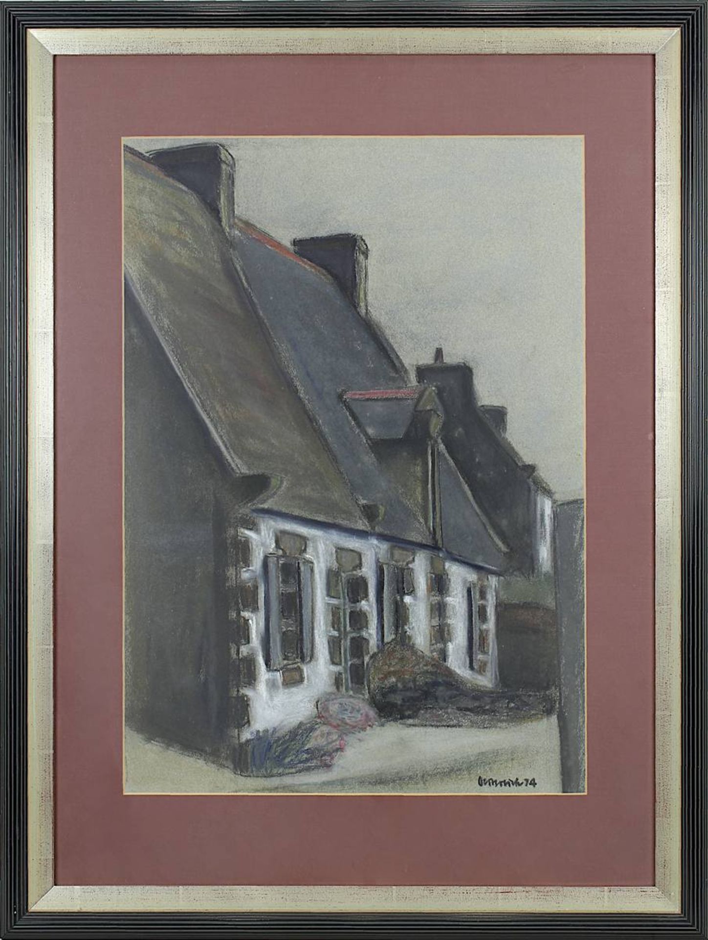 Oestereich, Alfred (Saarlouis 1901 - 1986 Saarbrücken), Blick auf alte Häuser,