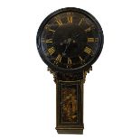 Große Dial clock, sog. Tavernenuhr, England um 1770, auf Gehäuse bez. Wm Warin (für Hersteller