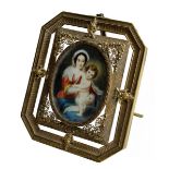 Miniatur, Anfang 20. Jh., Madonna mit dem Jesusknaben, nach dem Original von Bartolomé Esteban