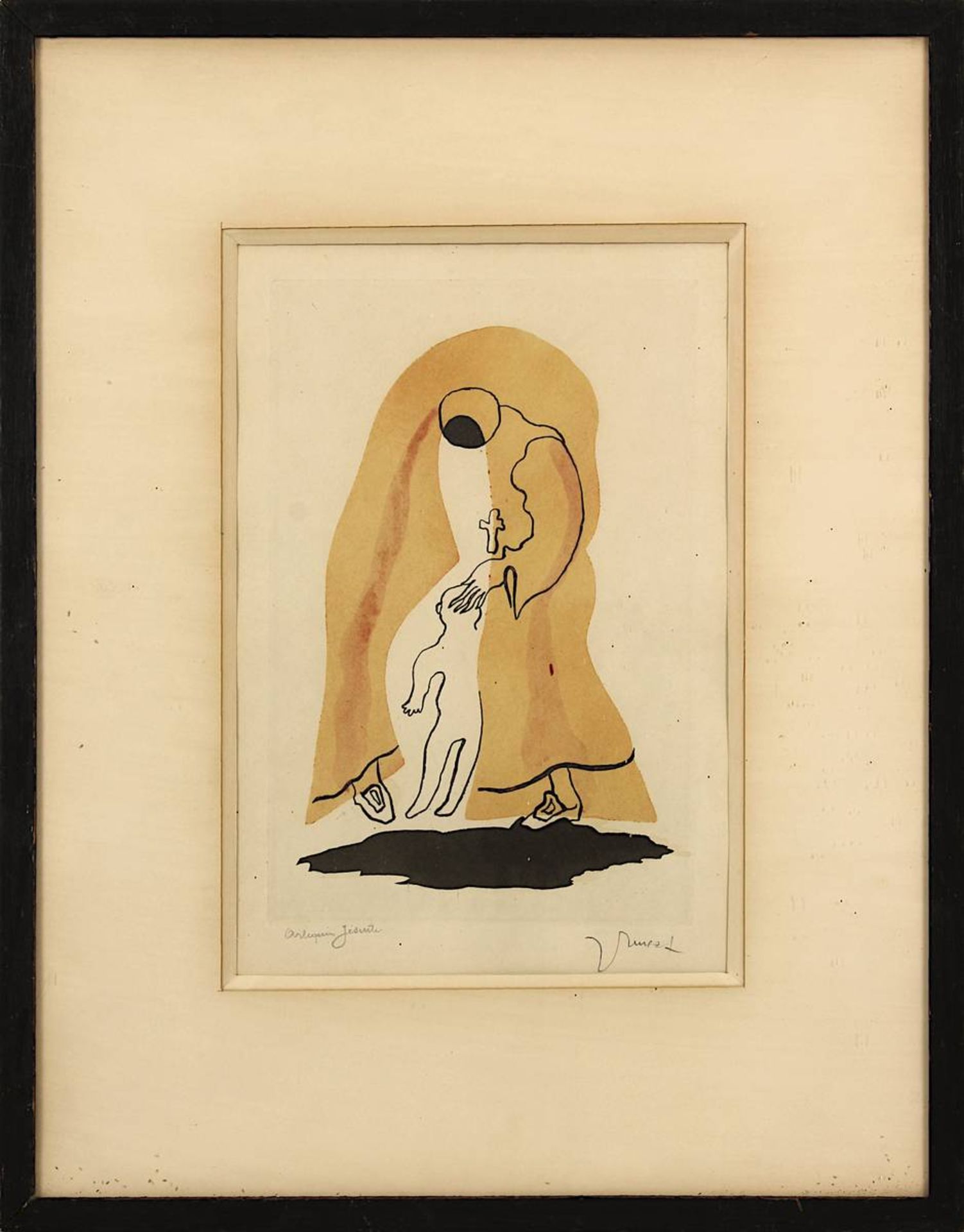 Lurcat, Jean (Bruyères 1892 - 1966 Saint-Paul-de-Vence) "Arlequin Jesuite", Farblithographie,