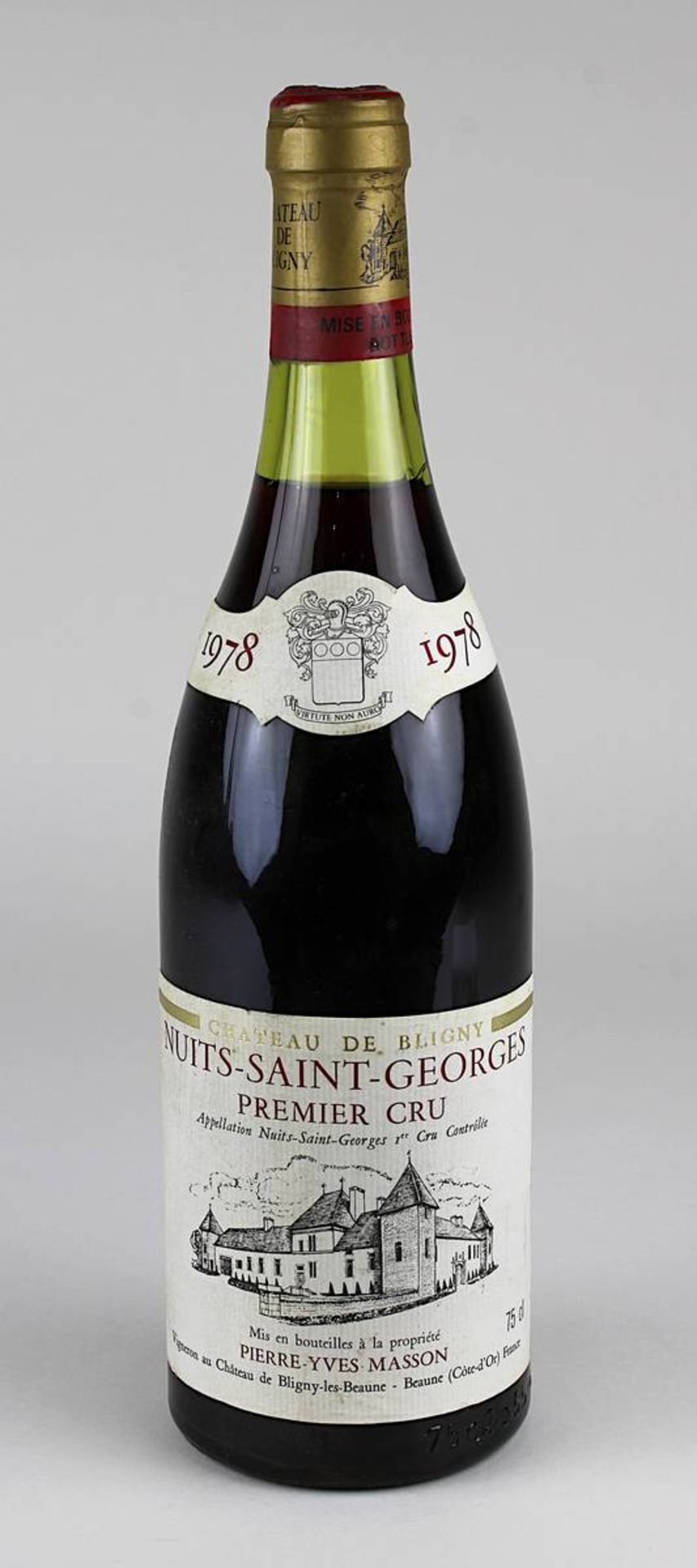 Eine Flasche 1978er Nuits-Saint-Georges, Premier Cru, Château de Bligny-les-Beaune Pierre-Yves