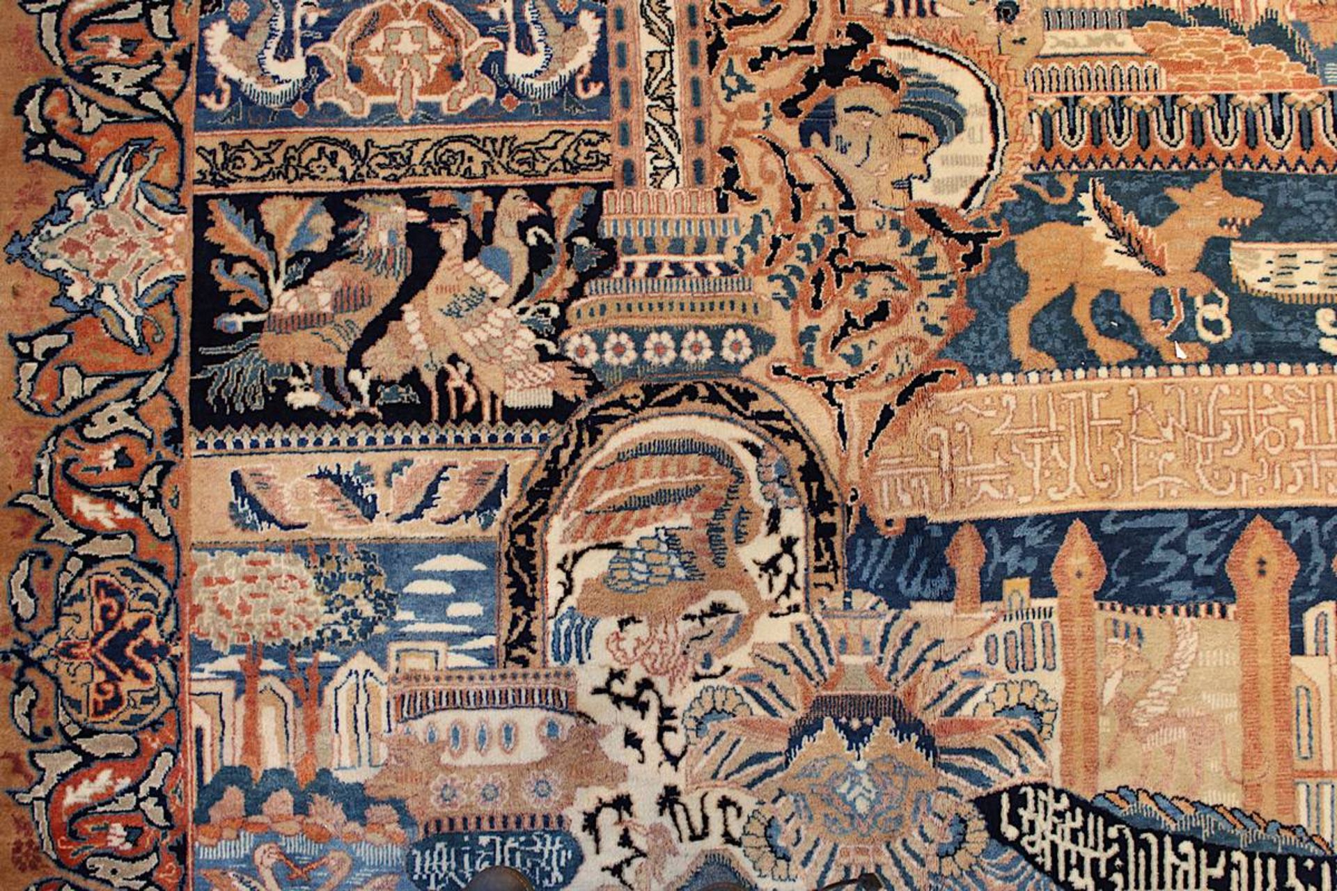Ausgefallener großer Kaschmar-Teppich, Persien 2. H. 20. Jh., aufwendig gearbeitet, sehr gute - Bild 4 aus 15
