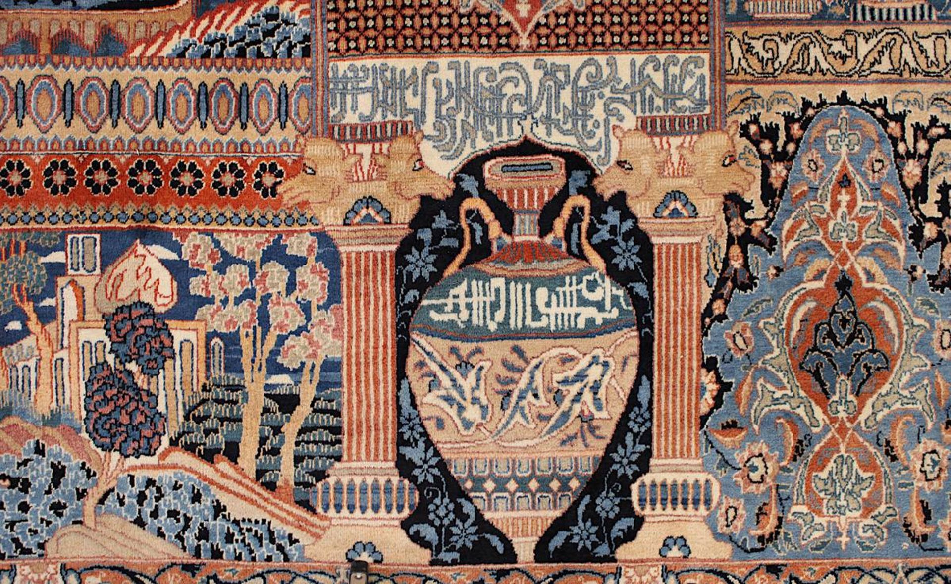 Ausgefallener großer Kaschmar-Teppich, Persien 2. H. 20. Jh., aufwendig gearbeitet, sehr gute - Bild 9 aus 15