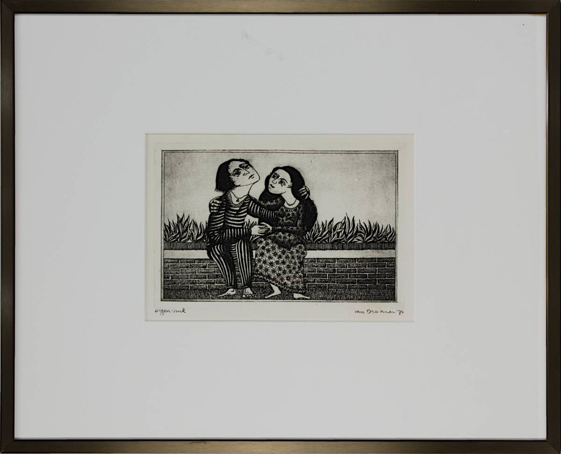 Vier Gaphiken saarländischer Künstler, 2.H.20.Jh.: Hans Dahlem (1928-2006), Ohne Titel, Radierung, - Bild 8 aus 9