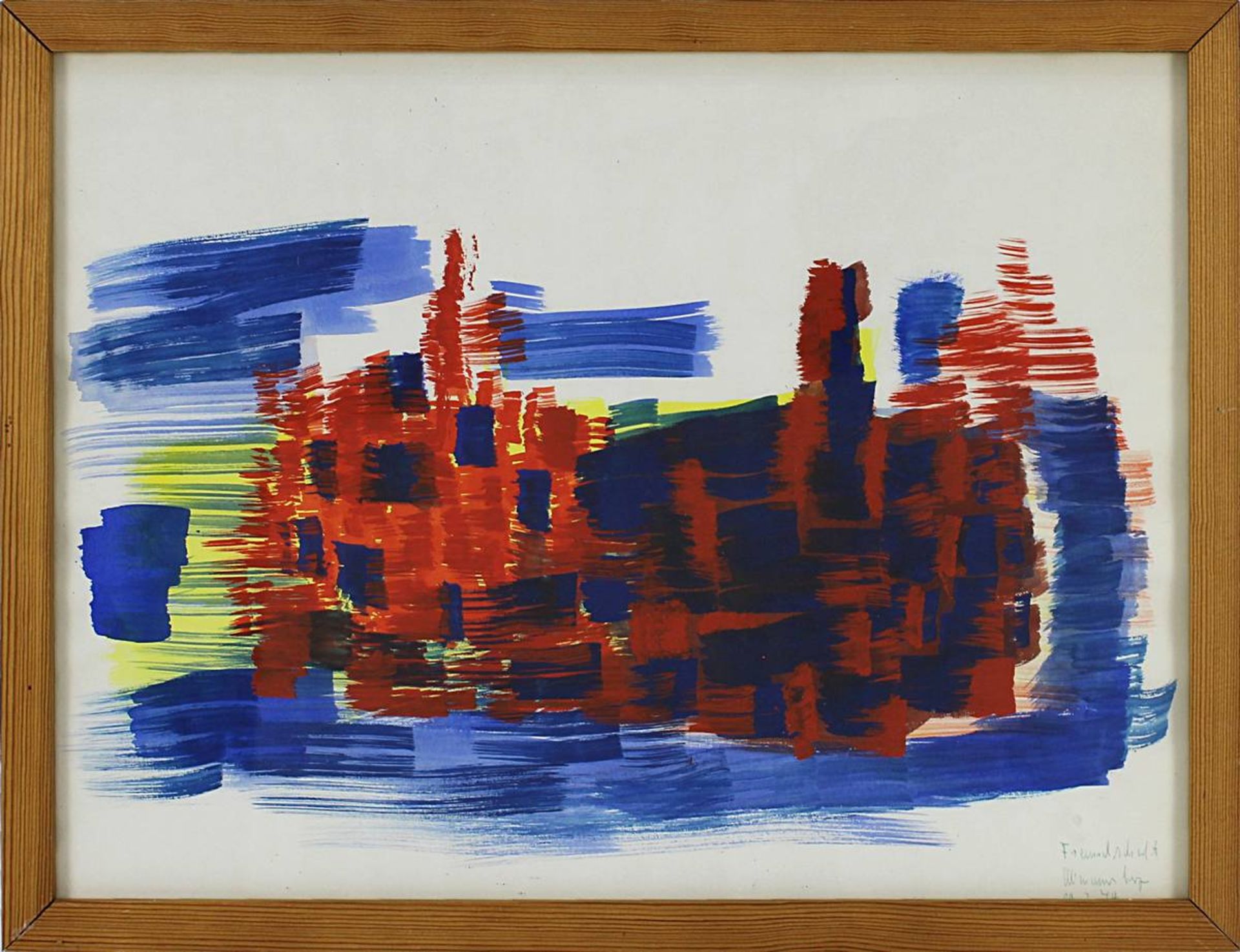 Ullmannsberger (dt. Künstler, 2.H.20.Jh.), 4 Kompositionen in Aquarell/Mischtechnik, 1970er Jahre, - Bild 4 aus 4