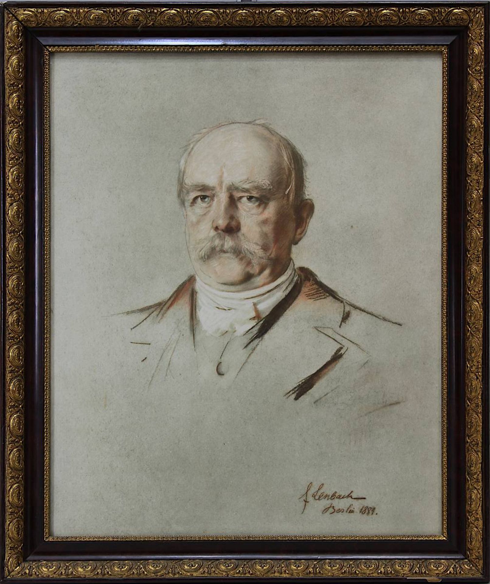 Lenbach, Franz Seraph von (Schrobenhausen 1836 - 1904 München), Otto von Bismarck, Farblithographie,