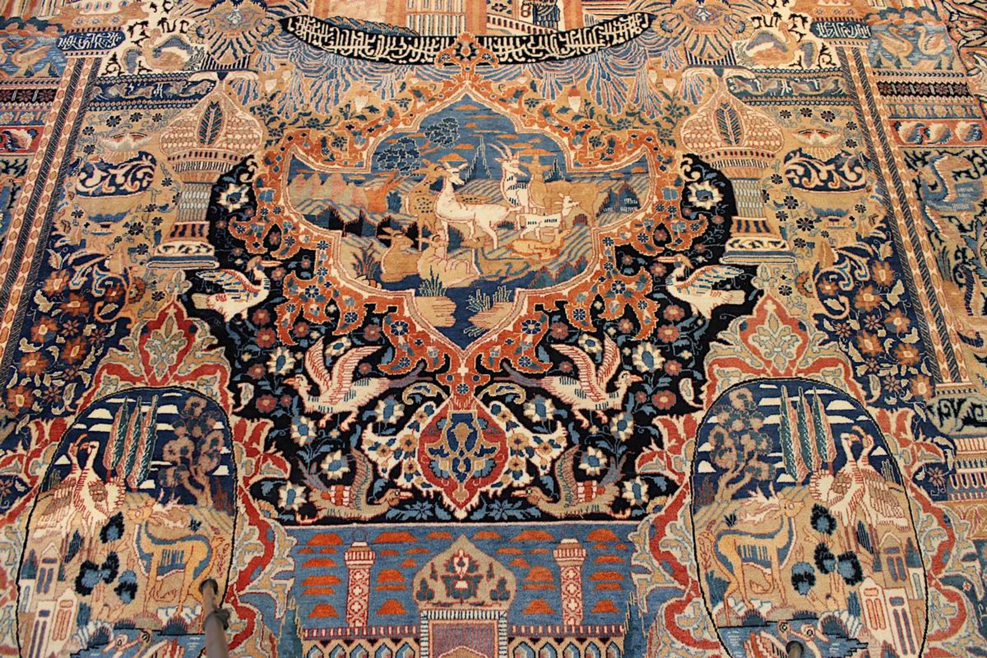 Ausgefallener großer Kaschmar-Teppich, Persien 2. H. 20. Jh., aufwendig gearbeitet, sehr gute - Bild 3 aus 15