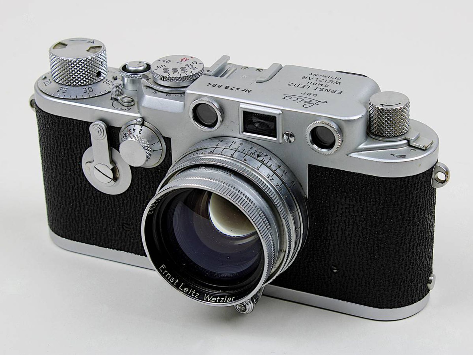 Leica III F, Messsucherkamera, Ernst Leitz Wetzlar, um 1950er Jahre, Nr. 478894, Kleinbildfilm,